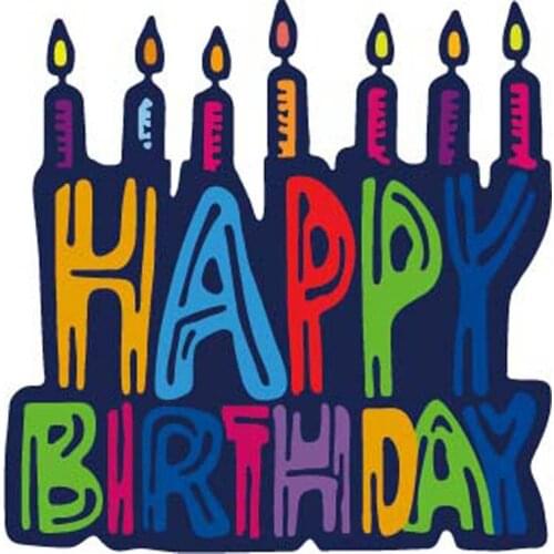 "Happy Birthday" Candles Metal Cutting Dies DIY Scrapbooking Card Stencil Paper/photo Craft Handmade Album Embossing Decoration