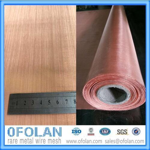 High-quality Electronic signal Shielding Red copper wire mesh (150 mesh) 500mmX1000mmX2PCS stock supply
