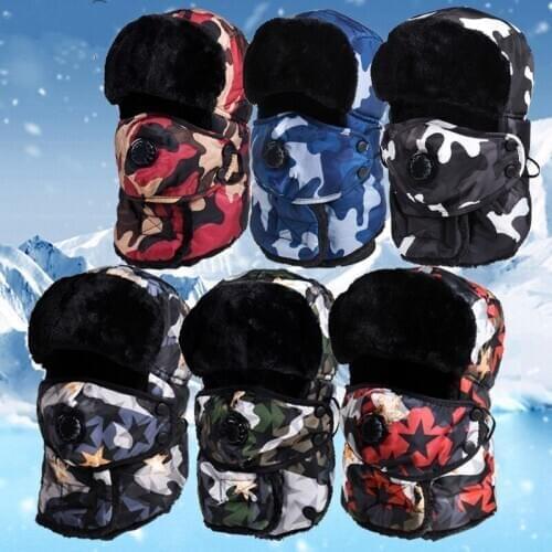 Lei Feng Hat Men and Women Winter Biking Windproof Earmuffs Warm Thick Plus Velvet Winter Cotton Hats Cold and Waterproof cap