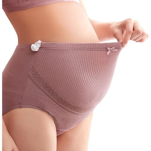 Maternity Pants 3PCS Women High-Waist Panties Underwear Seamless Soft Care Abdomen Underwear Maternity Clothes Quality Cotton