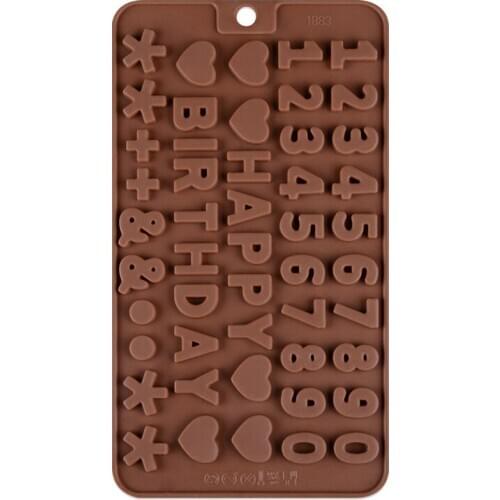 Digital letter silicone chocolate mold Cake mould Baking tools fondant molds molds silicone molds fondant mold