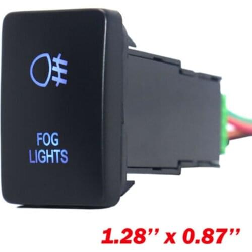 Blue LED Push Button Switch FOG LIGHTS For Toyota Tacoma Tundra 4Runner Hilux RAV4 Replacement Universal High Quality