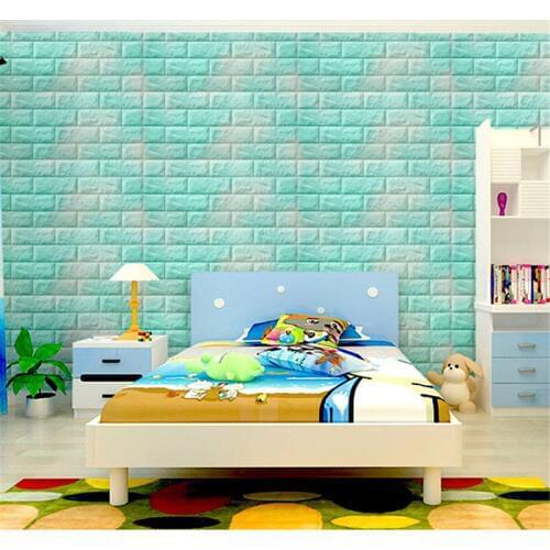 Extra-Thick Multicolour 3D Brick Wall Stickers for Livingroom Bedroom,Soundprrof,Self-Adhesive,3DWallpaper