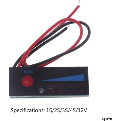 3.7V 2S-4S 18650 Lithium 12V Lead Acid Battery Capacity Indicator Power Tester