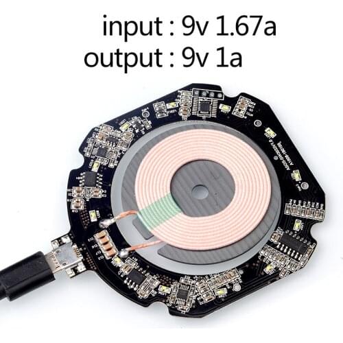 VEEAII Qi Wireless Charger 10W PCBA DIY For iphone 12 mini Quick Charge 3.0 Board Coil for samsung wireless charger