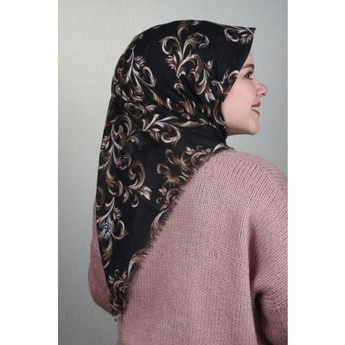 VERTU PATTERNED LINEN FLAMLI SCARF-DESEN-24-RENK-12