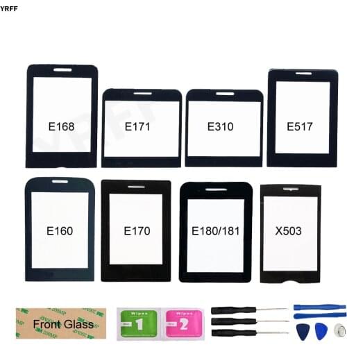 Outer Glass Cover For Philips E160 E170 E180 E181 X503 E168 E171 E310 E517 Front Glass Panel (No Touch Screen) Repair Parts