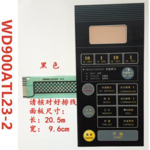 WD900B WD900ATL23-2 microwave oven panel membrane switch touch control button