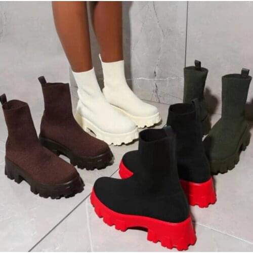Winter stocking boots casual ankle boots for women