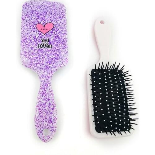 1 Pc Wide Teeth Air Cushion Combs Cute Printed Panda Flamingo Hair Brush Home Salon for Women Scalp Massage Comb