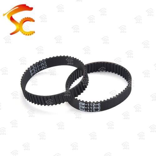 10pcs 2GT-112 6 10 12 belt closed loop rubber 2GT-112-12 timing belt Teeth 56 Length 112mm width 6 10 12mm for 3D printer