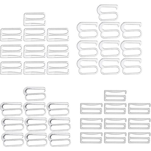 10 Pieces Metal Bra Strap Adjustment Adjuster Lingerie Slider Hooks Bikini Fasteners