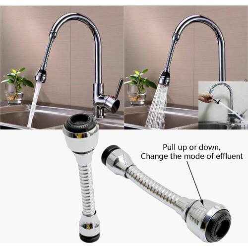 360 Degree Faucet Extender Swivel Plastic Tap Aerator Sink Mixer Faucet Nozzle Dual Sprayer Kitchen Tool Kitchen accessories