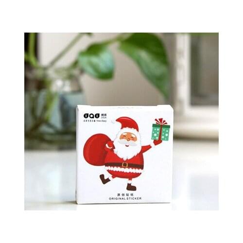 45 Pcs/Set Santa Claus Paper Sticker Decoration DIY Handmade Arts Craft Sticker Christmas gift