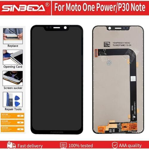 6.2" Original For Motorola Moto One Power XT1942-1 XT1942-2 LCD Display Touch Screen For For Motorola Moto P30 Note LCD Screen