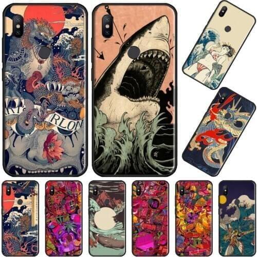Japanese cartoon pub wave Anime Dragon Phone Case For Xiaomi Mi A1 A2 5 6 6PLUS 8 9 SE Lite MIX 2 2S MAX 2 3 Pocophone F1
