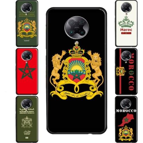 Morocco Flag Coat Of Arms Case For POCO X3 Pro M3 F2 F3 Cover For Xiaomi Mi 11 Lite Ultra Mi Note 10 Lite 9T 10T Pro