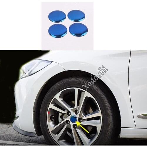 For Hyundai Elantra Avante 2016 2017 2018 2019 2020 Car Body Cover Detector Trim External Hubcaps Stick Wheel Frame Parts 4pcs