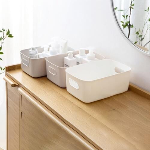 Home Bathroom Desktop Sundries Gadgets Organizer Rack Cosmetic Kitchen Storage Box Snack Basket Plastic