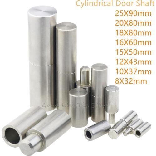 201 Stainless Steel Door Shaft, Welded Hinged Cylindrical Door Shaft 25X90mm 20X80mm 10X37mm 8X32mm Removal Door Shaft Hinges