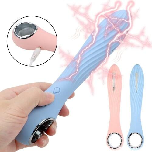 Frequency Electric 12 Shock Pulse Dildo Vibrator Clitoris Stimulator Female Masturbator G-Spot Adult Products Sex Toys For Wo L1