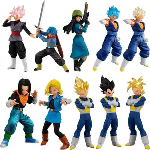 Bandai Dragon Ball Super HG 07 08 Series Anime Figures Black Goku Vegeta Trunks Mai Zamasu Vegetto Action Figure Gashapon Toys