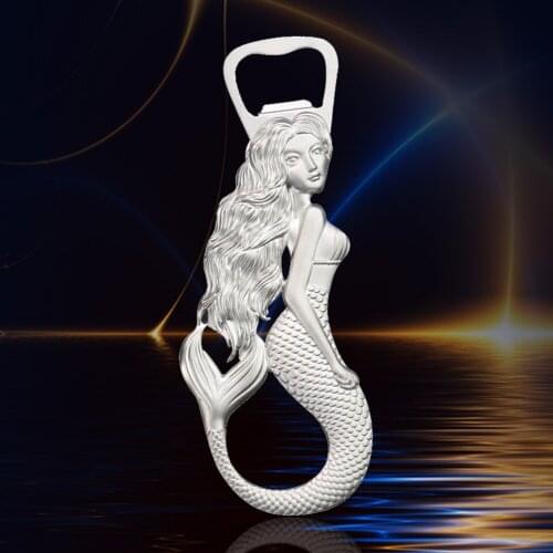 Graceful Mermaid Creative Beer Bottle Opener Alloy Wine Opener Multi-function Fridge Magnet Decoration Interesting Toys