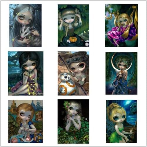 Kexinzu Full Square/Round 5D DIY 3D Diamond Embroidery Cartoon Girl Princess Diamond Painting Cross Stitch Mosaic Decor Gift G02