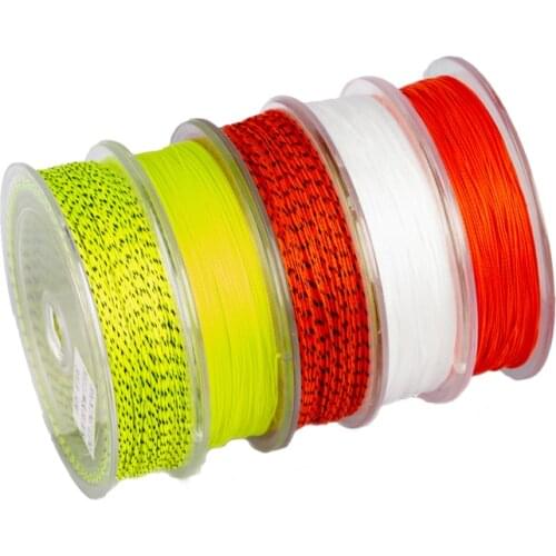 50m Fly Fishing Polyester Unwaxed Prep Line Fishing Line Cup Filler Line Giant Wrestling Line Dual-color Design Dacron Prep Line