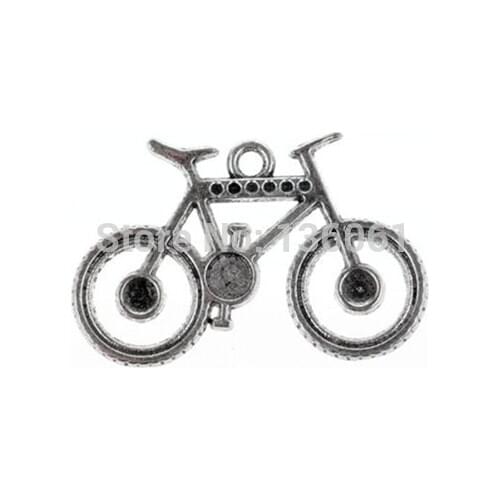 Hot Sale Vintage Silver Bicycle Charms Pendants For Jewelry Making Findings Bracelets Crafts Handmade Accessories DIY Gift A015