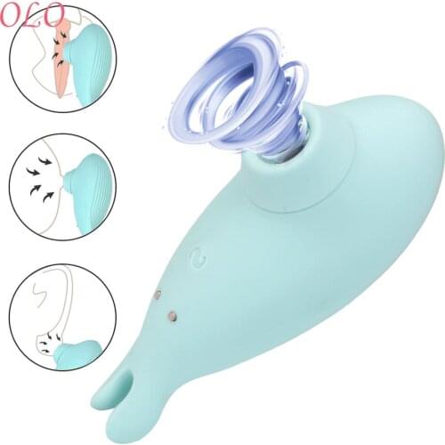 Nipple Massager Clitoris Stimulator G Spot Vibrator 7 Frequency Sex Toys for Women Blue Shark Sucking Vibrator Oral Sex