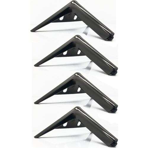 Metal Black Triangle Furniture Legs Metal Hardware Tube Floor Bracket Foot for Cupboard Coffee Table Chair TV Sofa Bed Cabinet