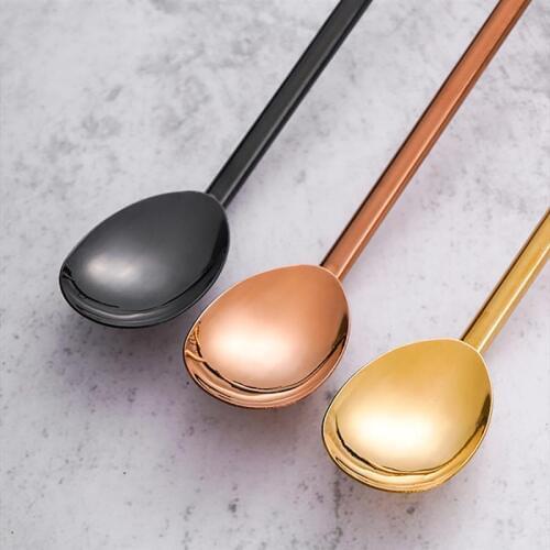 Spoon Straw Multipurpose Stainless Steel Reusable Spoon Drink Straw Drinking Spoon Coffe Spoon Coffe Straw In 1