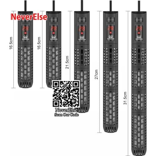 Aquarium Heating Rod SUNSUN Intelligent LCD Display Digital Adjustable Constant Temperature Control Fish Tank Submersible Heater