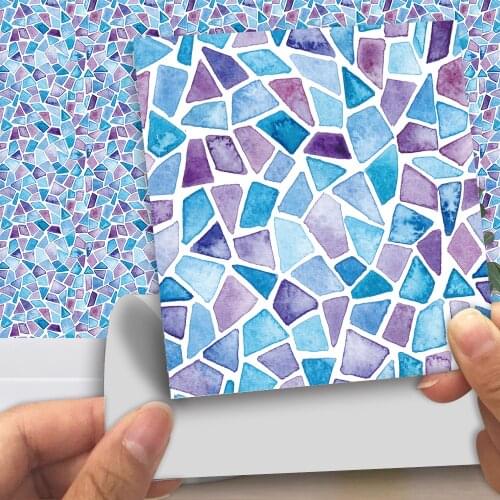 Baroque Style Tile Stickers Glossy Wall Tile DIY Transfers Stickers For Floor Art Mural Self-Adhesive Waterproof Vinyl Wallpaper