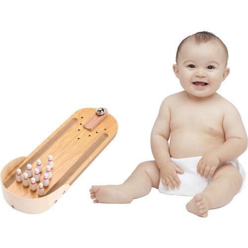 Desktop Bowling Game Toys for Kids Develop Childrens Interest Montessori Educational Developmental Toys for Children as Gift