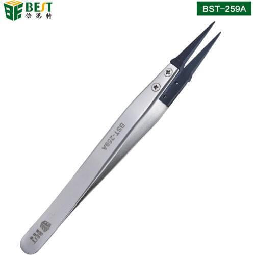 Newest high quality Heat Resistant Non Conductive Stainless Steel Tweezers with Replaceable Pointed Tip Tools Accessorie