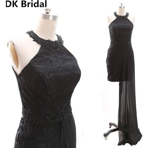 2019 New Halter Prom Dresses Short 2019 Sexy Appliques Lace Prom Gown Formal Dress Women Occasion Party Dresses Robe De Soiree