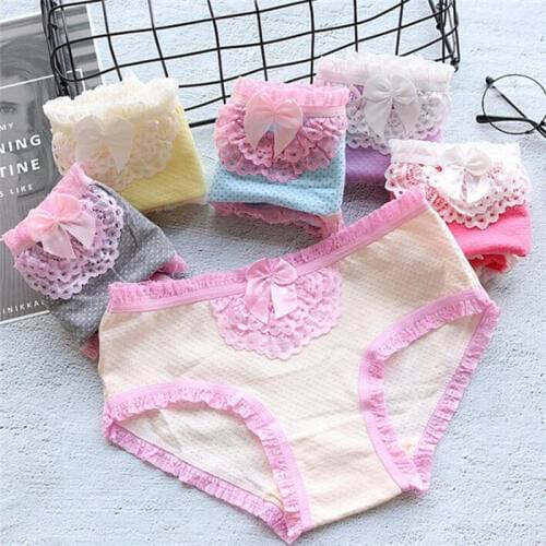 2019 NEW 4Pcs/Lot Cute Girl Panties Underwear Briefs Cotton Lingerie Soft Comfortable Panty TWY-308-4p