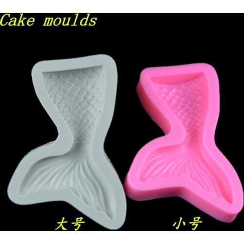 New arrival Mermaid tail shape silicone mold fondant cake chocolate mold decoration tools bakeware