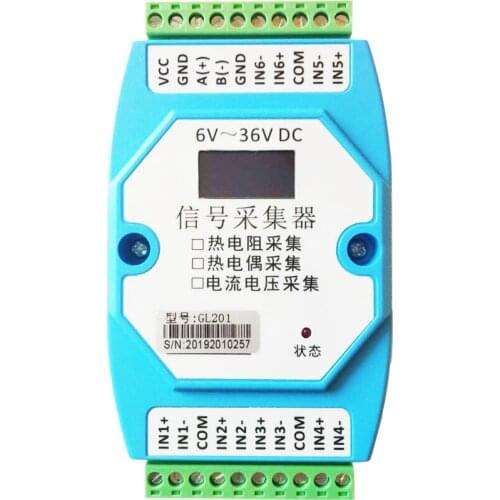 Industrial grade Full isolated thermal resistance temperature acquisition module transmitter PT100 PT1000 CUGEBA to RS485 MODBUS
