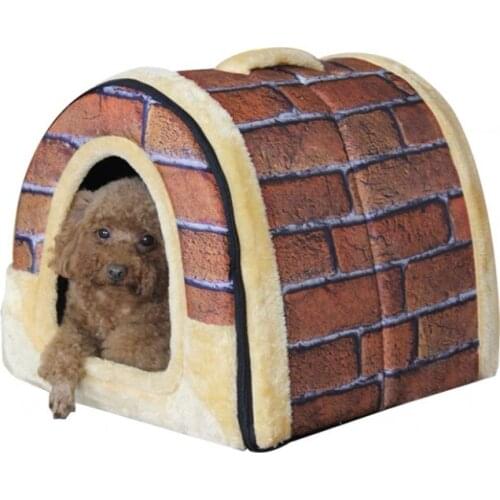 Foldable Pet House Products Dog Bed For Small and Large Animals Creative Pet Nest Removable Teddy Kennel Washable Cat Mats