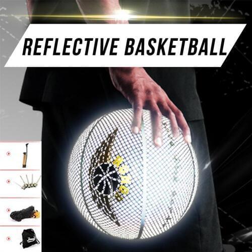 Standard Official 7 Size Reflective Basketball Training Smooth/Slip Grip/Slippery Glowing Holographic Night Luminous Basket Ball