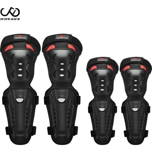 WOSAWE Motorcyel Knee guard Adult Skateboard Roller skating Kneepads Elbowpads Perspiration breathable motocross Protective Gear