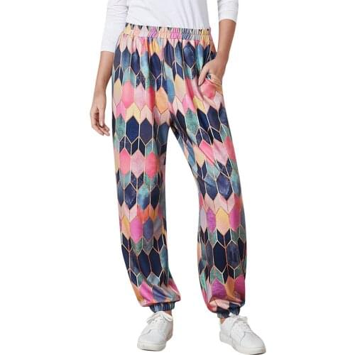 Yoga Pants Mens And Womens Boho Sport Yoga Canvas Pant Loose Crotch Pants Retro Printed Jumpsuit Спортивные Штаны Женщин