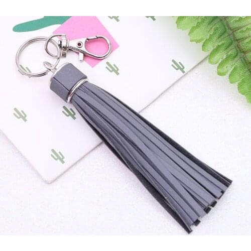1pc New Reflective Fringe PU Leather Tassel Keychain Key Holder Metal Key Chain Keyring Charm for Bag Charm Pendant Key Chains