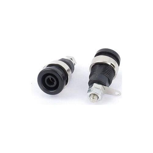 2 Pcs Black Housing Speaker Amplifier Binding Post Connector for 4mm Banana Plug