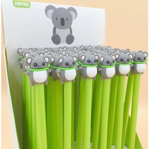 2 pcs/lot 0.5 mm Koala Bear Animal Gel Pen Signature Pen Escolar Papelaria School Office Supply Promotional Gift