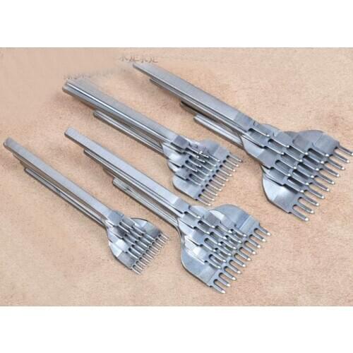 Free shipping 4 different teeths per set 3-4-5-6mm Leather craft tool punches hardware