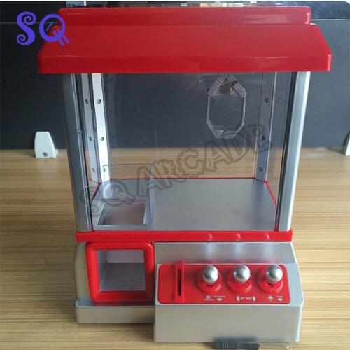 Kids Candy Doll Toy Claw Crane Grabber Catcher Machine Coin Operate Mini Arcade Vending Cabinet LED Flashing Music Dynamic Game